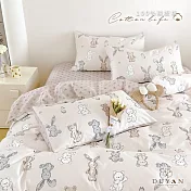 《DUYAN 竹漾》臺灣製 40支精梳棉雙人加大床包三件組 / 小布玩偶