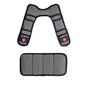 DR.AIR DIY多用途氣墊可調式減震釋壓雙肩背帶墊+DR.AIR 背包用氣墊護腰墊 灰