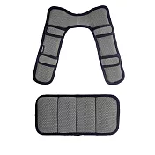 DR.AIR DIY多用途氣墊減震釋壓雙肩背帶墊+DR.AIR 背包用氣墊護腰墊 灰