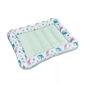 JohoE嚴選 玉石冰雪涼感寵物床墊-中型L(睡墊/涼墊) 小象派對(綠)