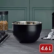 《KELA》Edda深型打蛋盆 | 不鏽鋼攪拌盆 料理盆 洗滌盆 備料盆 - 黑4.6L