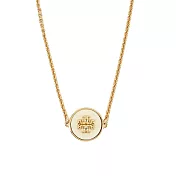 TORY BURCH KIRA金字雙T琺瑯手鍊- 象牙白