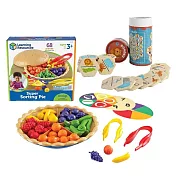 【華森葳兒童教玩具超值組】分類水果派(數學教具)+野生動物配對遊戲組