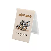 【Disney 迪士尼】折疊化妝鏡 奇奇蒂蒂 化妝鏡 折疊鏡 (小) (10.5*6.5*0.5cm) 橡果安全帽