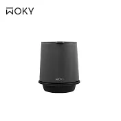 【WOKY 沃廚】360°輕芯鈦瓷易潔層單蓋保溫杯250ml(帽子杯-附密封蓋) 灰墨