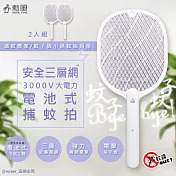 【勳風】蚊拍王電池式電蚊拍/防觸電捕蚊拍 (DHF-S7010) 大網面/小黑蚊剋星-二入組