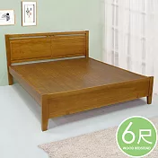 Homelike 喜家居雙人加大6尺胡桃色床架組(2307)