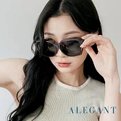 【ALEGANT】時尚葡茶紫舒適加大方框全罩式防滑彈力鏡腳寶麗來偏光墨鏡/外掛式UV400太陽眼鏡/包覆套鏡