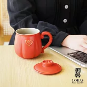 【陸寶LOHAS】祥雲如意蓋杯 360ML 一杯一蓋 各種茶飲皆可泡 富貴紅