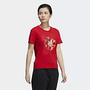ADIDAS CNY TEE 女短袖上衣-紅-HC2807 S 紅色