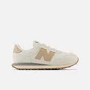 New Balance 237 男女中大童休閒鞋-白棕-PH237CJ-W 18.5 白色