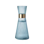 Rosendahl Grand Cru 摺紋玻璃水瓶 (1L、海沫藍)