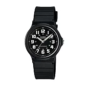 【CASIO 卡西歐】MQ-71 極簡時尚簡約數字指針手錶 黑面白字 1B