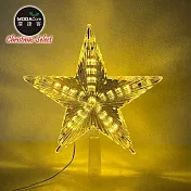 摩達客-16cm 樹頂星含LED燈插電式(彩光/暖白光可選) 暖白光
