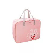 【COMET】38x45cm卡通兒童棉被衣物收納包-小(JY2205-S) 粉色小兔