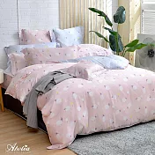 英國Abelia《咩咩小羊》加大天絲木漿四件式兩用被床包組-粉色