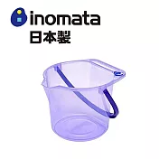 日本製【INOMATA】多功能水桶 透明藍 8L