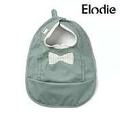 【瑞典ELODIE DETAILS】防水口袋圍兜 Pebble Green 北歐王子領結 (白領)