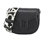 MARC JACOBS THE J MARC SADDLE 牛皮磁扣翻蓋斜背馬鞍包-小/多色選- 黑