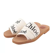 CHLOE WOODY FLAT MULE平底拖鞋 (39)(白色)