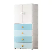 IDEA-萌趣粉嫩質感兒童收納櫃(兩色可選) 天空藍