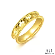 【點睛品】簡約蜂巢 黃金戒指_計價黃金(港圍17號)