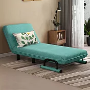 【AOTTO】日式多功能可調節折疊沙發床-單人 藍綠色