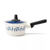 FUJIHORO日本富士琺瑯-Memories14cm單柄附蓋阿拉丁牛奶鍋-復刻小藍花