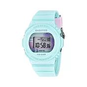 DIGITEC 數碼科技 BDG-7110T 時尚經典多功能休閒電子錶 繽紛多色 碧湖藍