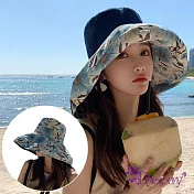 【Decoy】大波斯菊＊雙面加大防曬漁夫遮陽帽/ 深藍