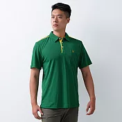 【遊遍天下】MIT台灣製男款抗UV吸濕排汗機能POLO衫 GS1032 綠色 2XL 綠色