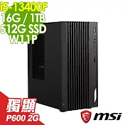 MSI 微星 PRO DP180 商用電腦 (i5-13400F/16G/1TB+512G SSD/P600_2G/500W/W11P)
