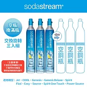 【Sodastream-交換鋼瓶】CO2交換旋轉鋼瓶425g-3入組(您須有3支空鋼瓶 僅適用旋轉機種)