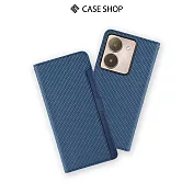 CASE SHOP vivo Y36 前收納側掀皮套 藍色