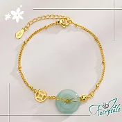 【伊飾童話】招財銅錢*轉運平安和田玉手鍊/ 金