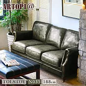 【ARTOPI】TOLSTOY托爾斯泰伯爵牛皮三人沙發-松綠