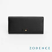 ZODENCE CUFF進口真皮袖釦設計雙層長夾 雅黑