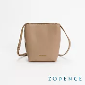 ZODENCE LORAN進口真皮撞色手機包 暖駝