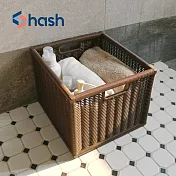 【hash】織暮系列仿藤編織收納籃-3入-3色可選 - 焦糖棕