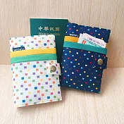 WaWu 護照套+扣帶 客製接單生產 (繽紛小方格 / 一對)