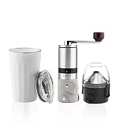 【PO:Selected】丹麥棱角保溫杯咖啡三件組(棱角保溫杯460ml-共3色/咖啡磨2.0/咖啡濾網) 白