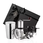 【PO:Selected】丹麥棱角保溫杯咖啡三件禮盒組(棱角保溫杯460ml-共3色/咖啡磨2.0/咖啡濾網) 銀