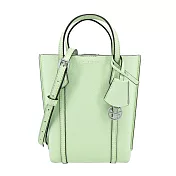 TORY BURCH PERRY荔枝紋雙層手提/斜背兩用包-迷你/ 薄荷綠
