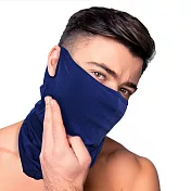 【韓國UNOS】親膚透氣防曬面罩|夏季戶外防曬必備，涼感遮陽抗紫外線- 海軍藍