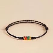 【水星記】魚躍龍門前程似錦琺瑯錦鯉開運手鍊 _優雅黑