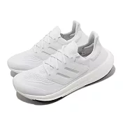 adidas 慢跑鞋 Ultraboost Light 男鞋 白 全白 緩震 路跑 馬拉松 運動鞋 愛迪達 GY9350 24cm WHITE