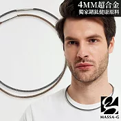 MASSA-G Titan X1 4mm超合金鍺鈦項鍊 55cm 玫瑰金