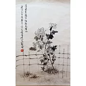 【玲廊滿藝】官瑛-陶淵明的菊花74x46cm
