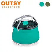 OUTSY便攜直火加熱矽膠摺疊水壺泡茶壺 糖果藍