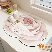 【iSFun】餐廚配件＊吸水珪藻土軟橡膠桌墊40x50cm/粉薔薇